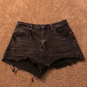 Shein high waisted black shorts